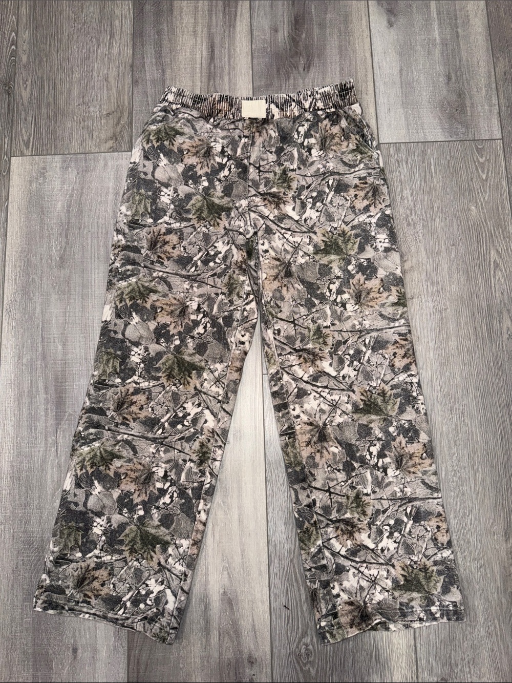 Women’s Camouflage Pants - 100% Cotton - Gray/Green